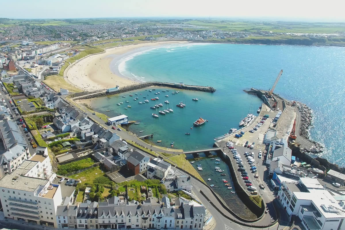 Portrush aerial view