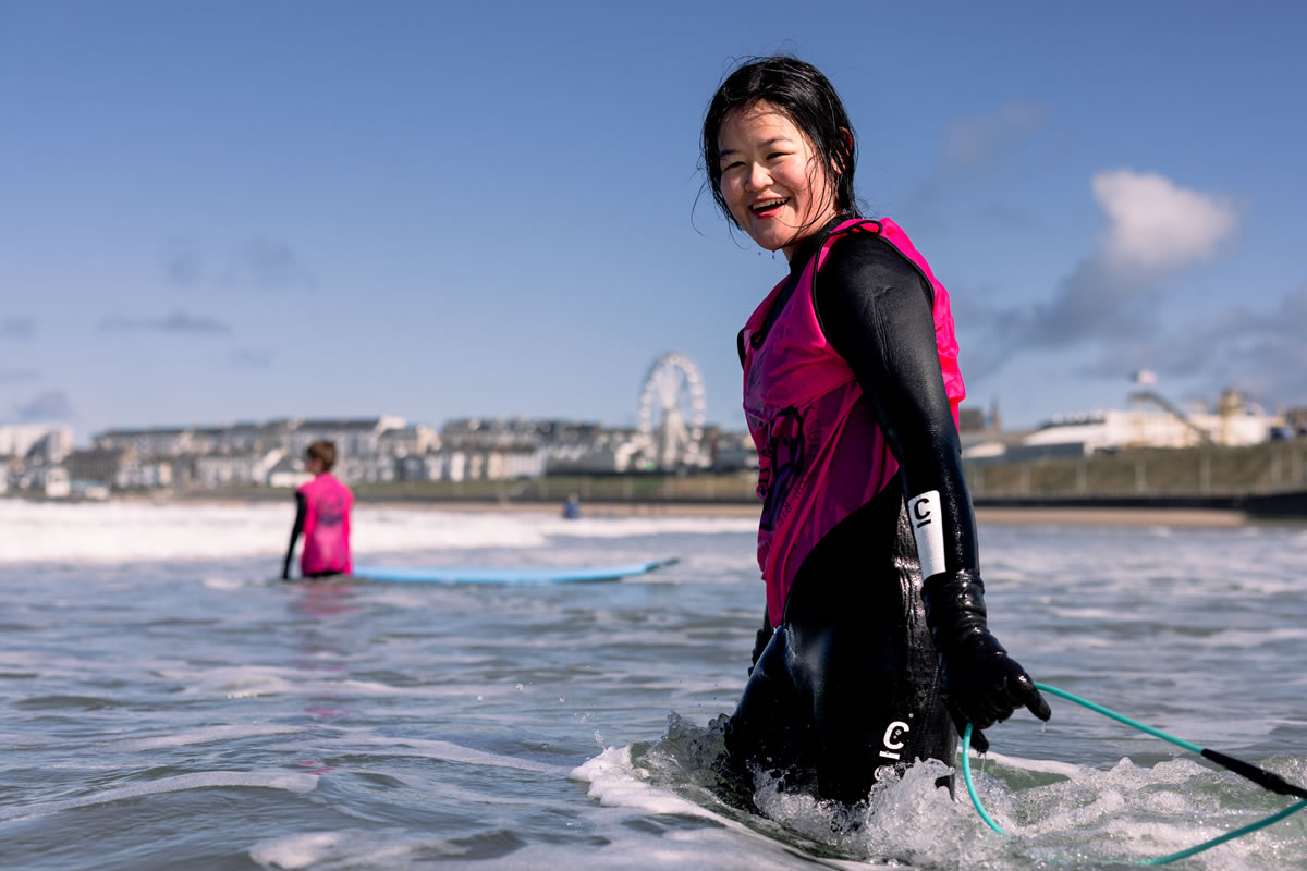 Female surfer